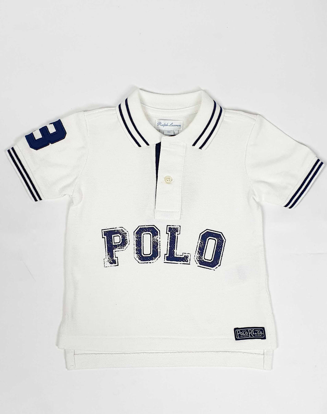 Ralph Lauren - Boys Polo Motif Shirt - White/Blue