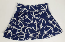 Load image into Gallery viewer, Ralph Lauren Navy and White Anchor Pull on Skirt
