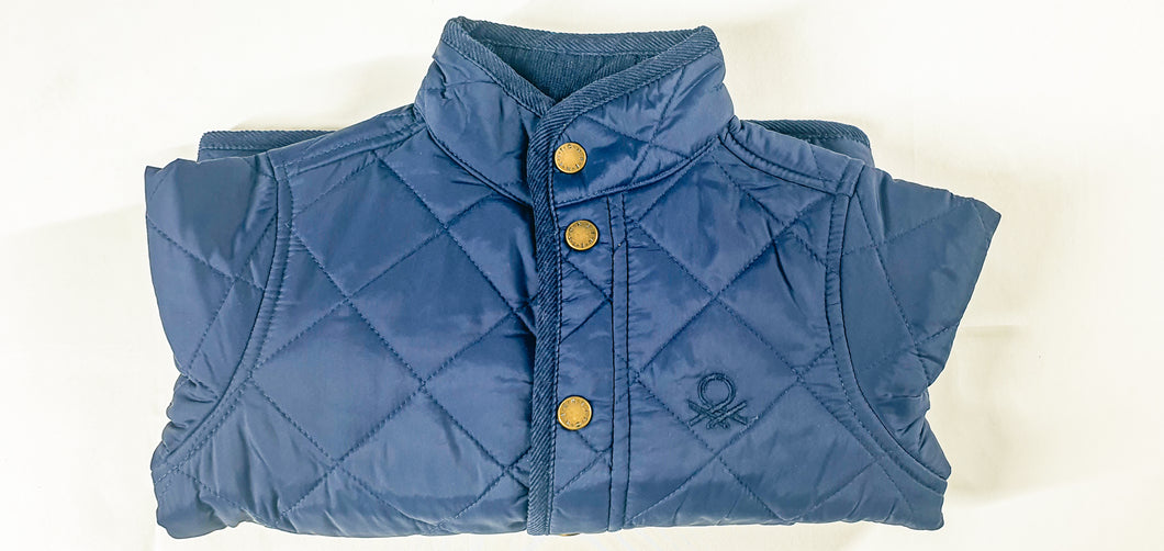 Benetton Navy Quilted Coat