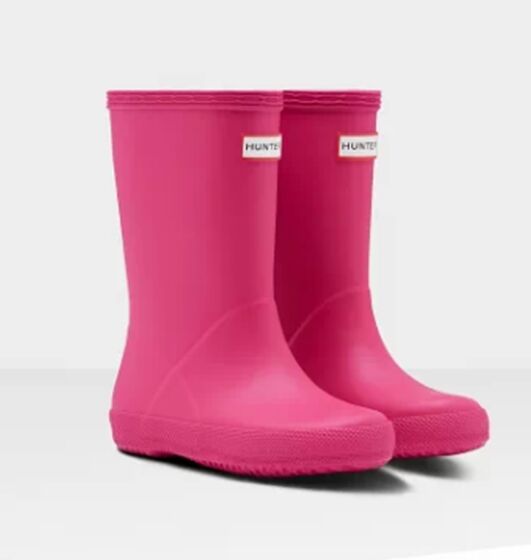 Hunters Kids First Class Wellington Boots - Pink